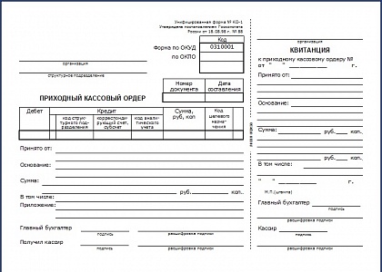 Ордер кассовый