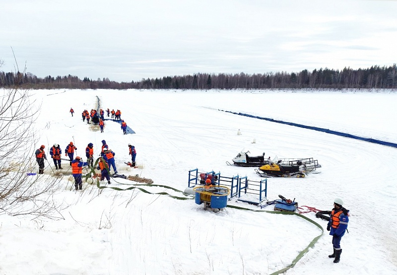 АО «Транснефть – Север» провело плановые учения на переходах нефтепроводов через реки 