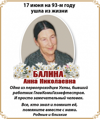Балина  Анна Николаевна