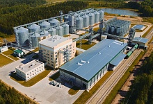 На комбикормовом заводе Зеленецкой птицефабрики произвели первую партию комбикорма 